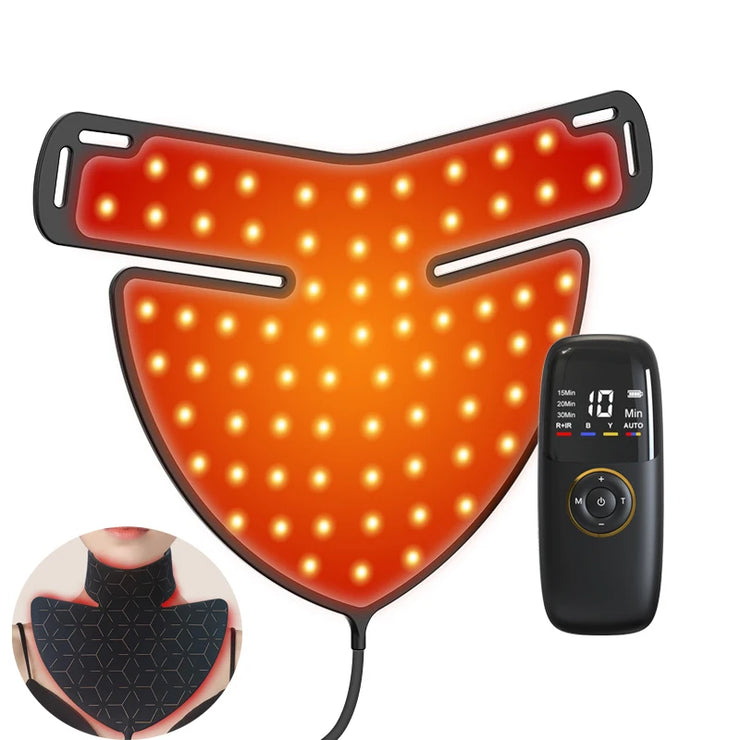 NIR LED Face Mask Neck Mask 92 and 78 Lamp 368 and 312 Beam Infrared Light Therapy 3 Brightness Reduce Wrinkle Acne Facial Care